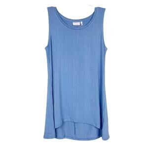 LOGO Layers Blue Tank Top Tunic Sz S
